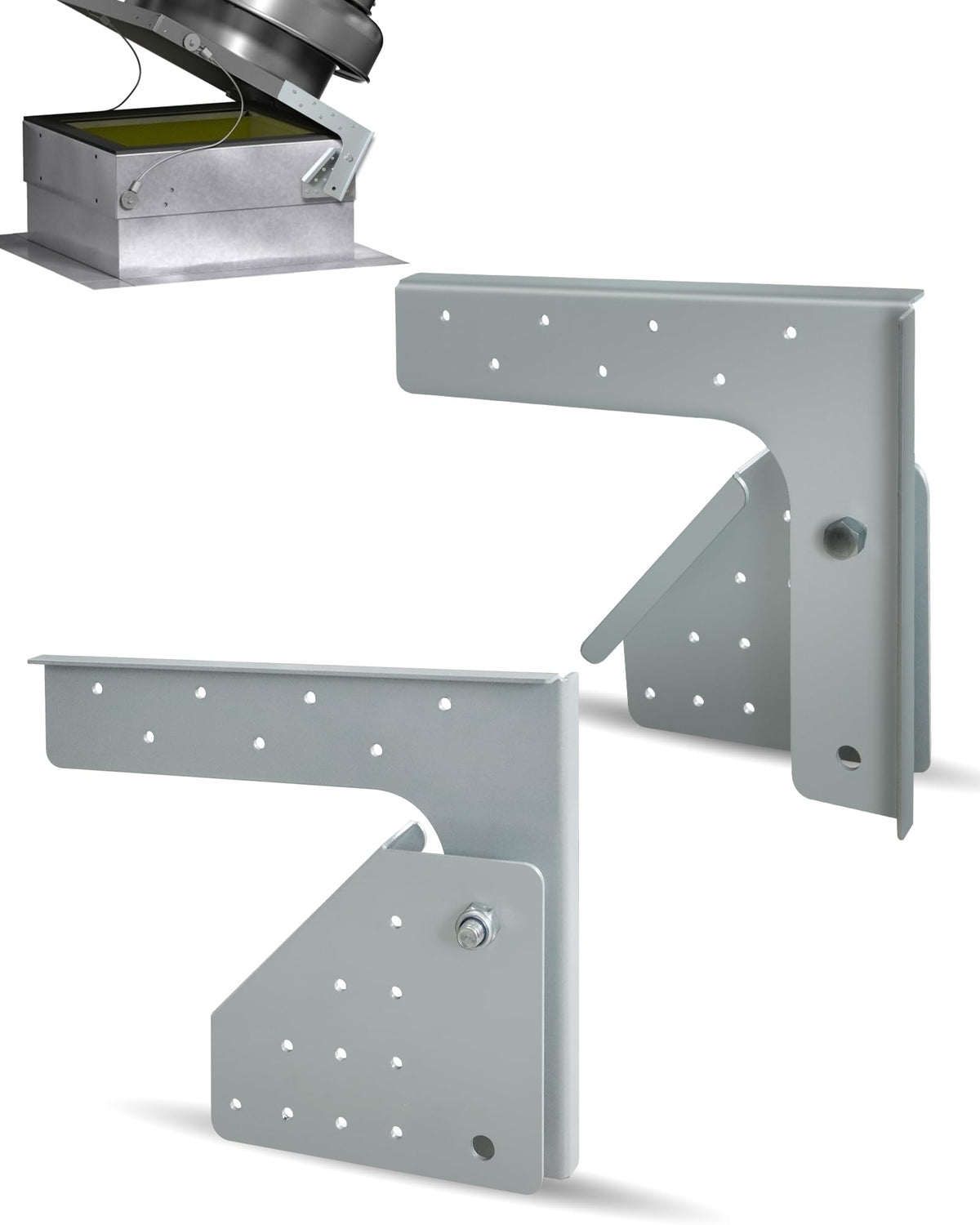 11.8" × 9.8" Exhaust Fan Hinges for Restaurant Canopy Hood - Image 1