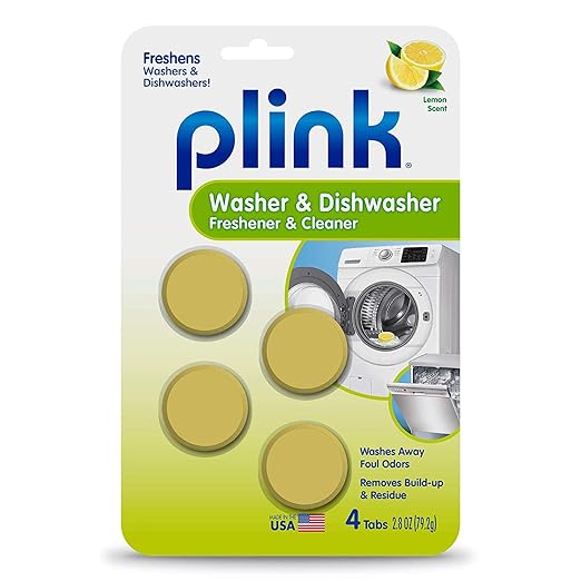 Plink 9013 Garbage Disposal Cleaner and Deodorizer, Variety Pack, 20-Count & -9024 Summit Brands Washer and Dishwasher Freshener Cleaner, 4 Tabs, Yellow, 1 Count (Pack of 4)