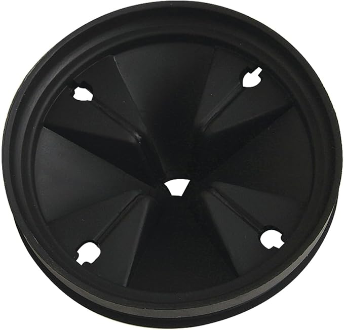 Kingston Brass KD4200 Made to Match Garbage Disposal Splash Guard, 3-3/8'' (L) x 3-3/8'' (W) x 1-9/16'' (H), Black