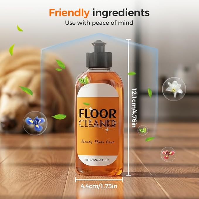 Hardwood Floor Cleaner, 2026 New Household Hardwood FloorCleaner for Mopping Home, Bathroom, Kitchen,Wood Floor Cleaners for Mopping Wood, Tile, Marble (2PC)