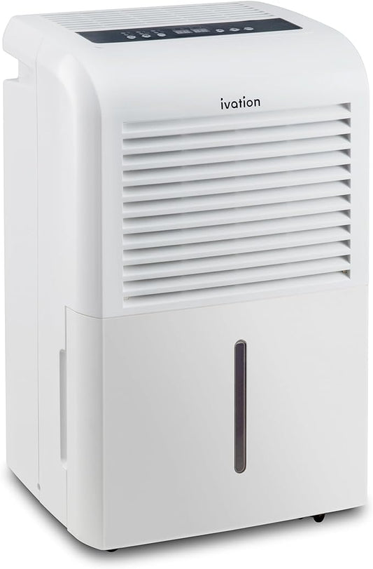 Ivation 4,500 Sq Ft Dehumidifier with Pump, Large Capacity Compressor Includes Programmable Humidity, Hose Connector, Auto Shutoff and Restart and Washable Filter (4,500 Sq Ft W/Pump)