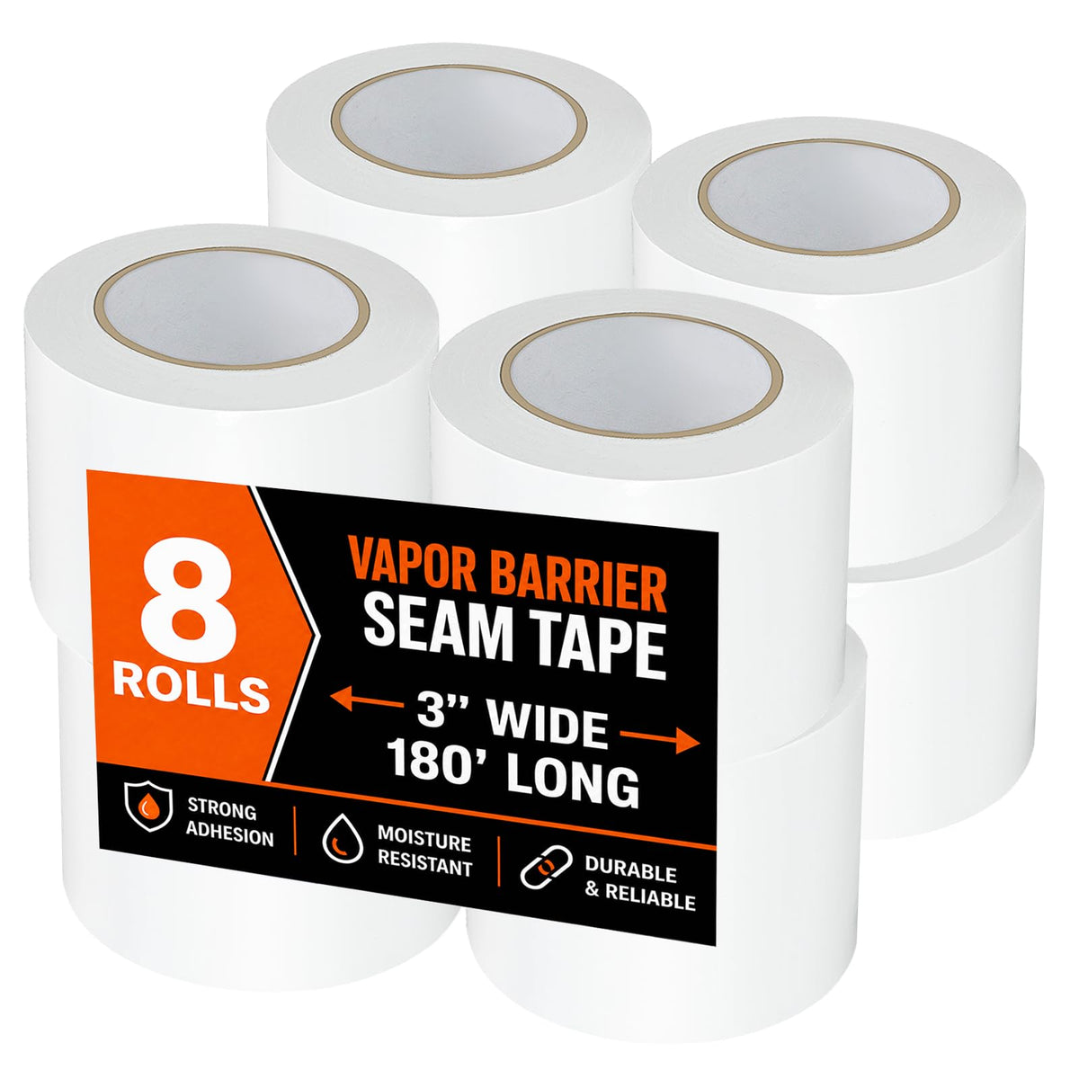 Vapor Barrier Tape, White Moisture Barrier Tape - Image 1