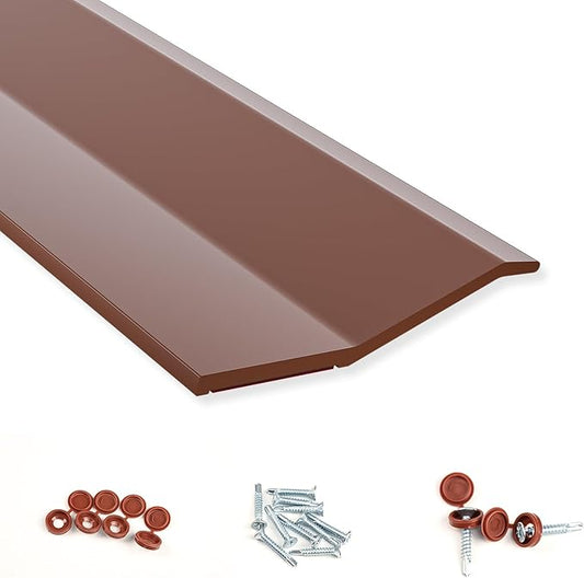 Garage Door Seal Top and Sides, 20 FT Universal TPE Weather Stripping Garage Door Trim Seal Weatherproofing Garage Door Seals with Nails and Lids in Brown