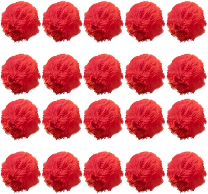 MIUPOO Craft Pom Pom Balls,Large Pink Poms Costume Accessory, Pom pom Balls for Arts and DIY Creative Crafts Decorations,Red,3 Inches,20 Pieces.