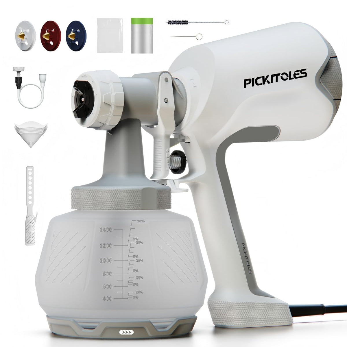 Paint Sprayer,Electric Spray Gun with 3 Patterns & 47oz-1400ml - Image 1