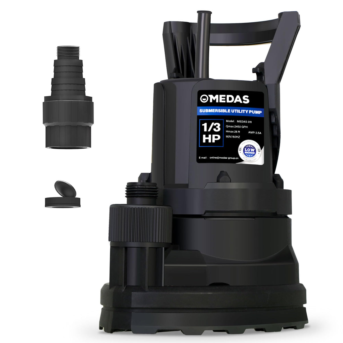 MEDAS Portable Sump Pump for Swimming Pool, Garden Pond - Image 1
