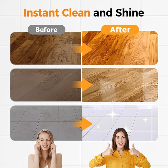 Floor Cleaner, 2026 New 5-In-1 Floor Cleaner Pro, Multi-Purpose Scrubbing Pad for Kitchen and Bathroom, Efficient Stain Remover for Families, Hardwood Surface Wax/Shine/Oil (1pcs)