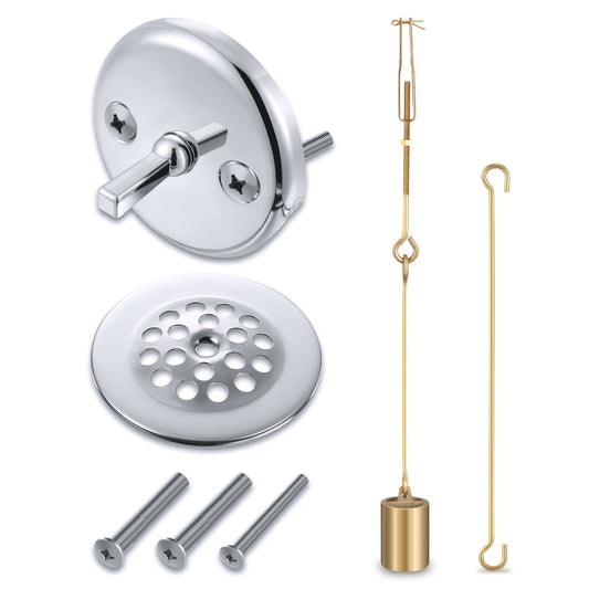 Enhon Tub Drain Linkage Assembly with Trip Lever & Cover - Image 1
