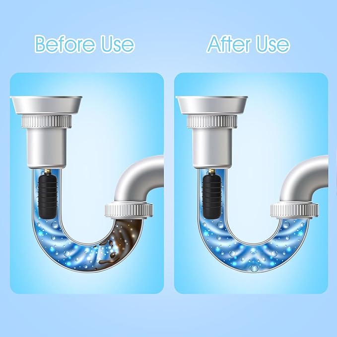 3PCS Drain Bladder Unclogger Main Sewer Line,Water-Powered Rubber Drain Cleaning Bladder Fits 1 to 6 Inch Drain Pipe Unclogs Stubborn Blockages for Bathroom Sink,Swimming Pool,Basement,Bathtub,Shower