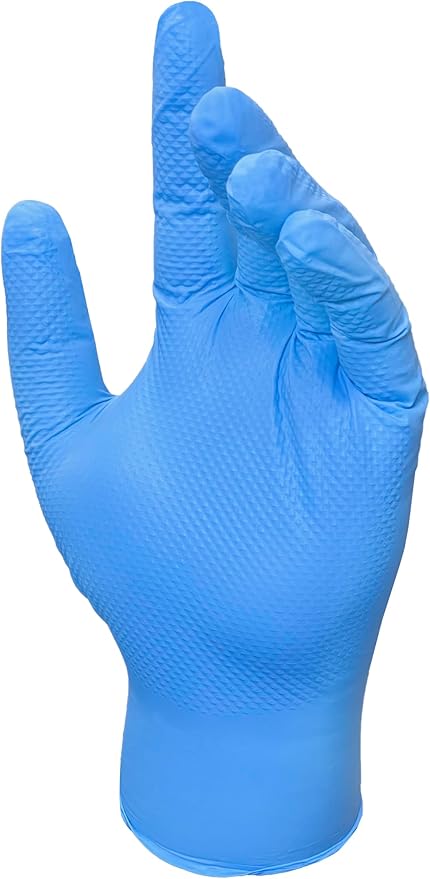 Grease Monkey Disposable Latex Gloves (Large-Tall) - Pack of 50 Blue