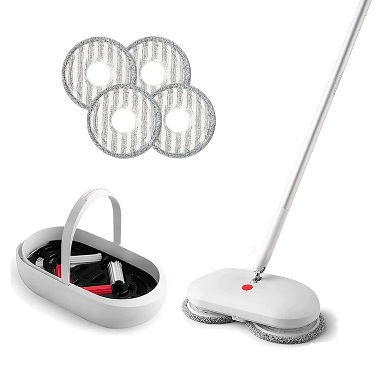 REECOO Cordless Electric Spin Mop Power Mop with 4 Floor Scrubber - Image 1