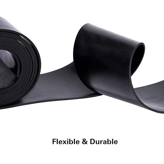 TORRAMI Neoprene Rubber Sheet Roll 1/16 (.062) Inch Thick x 12 Inch Wide x 10 Feet for DIY Gaskets, Pads, Seals, Crafts, Flooring,Cushioning of Anti-Vibration, Anti-Slip
