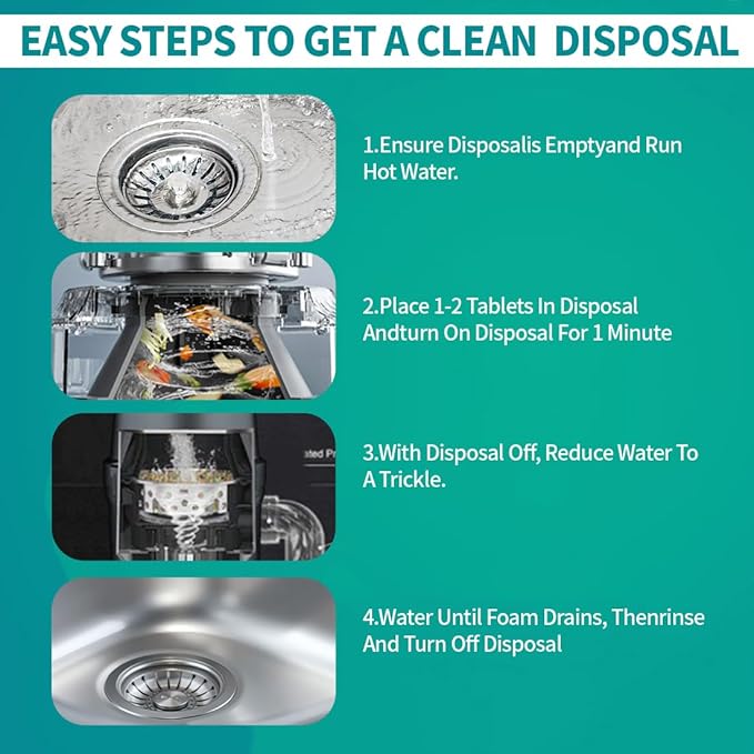 Coffee Maker Cleaner & Descaler Tablets and Garbage Disposal Cleaner and Deodorizer Tablets