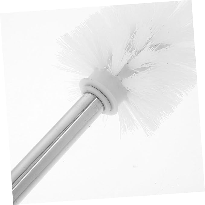 Garneck Stainless Steel Toilet Bowl Brush with Holder Long Handle Bathroom Cleaning Brush for Deep Scrubbing Glass Cup Storage Gentle Non-Scratch Bristles for Spotless Home Maintenance