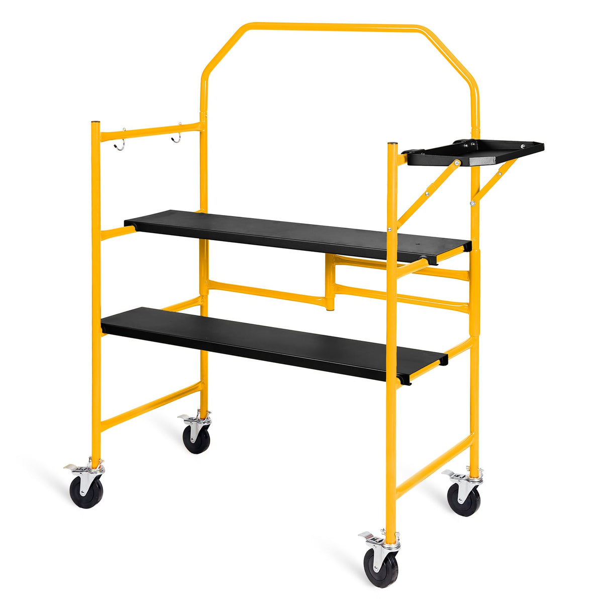 4FT Portable Rolling Scaffolding 500 lbs Capacity Folding - Image 1