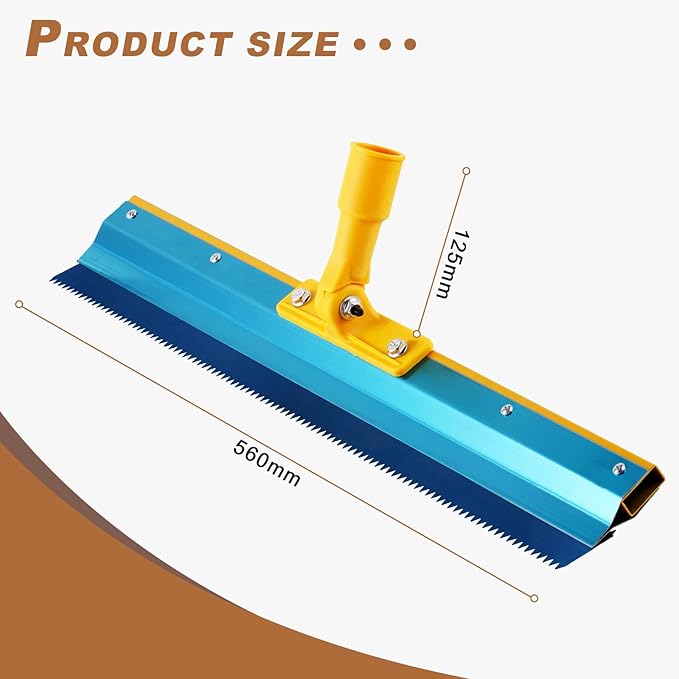 Notched Squeegee for Self Leveling, Cement Floor Leveling Tool Self-Leveling Floor Squeegee Construction Tool with 3 Racks