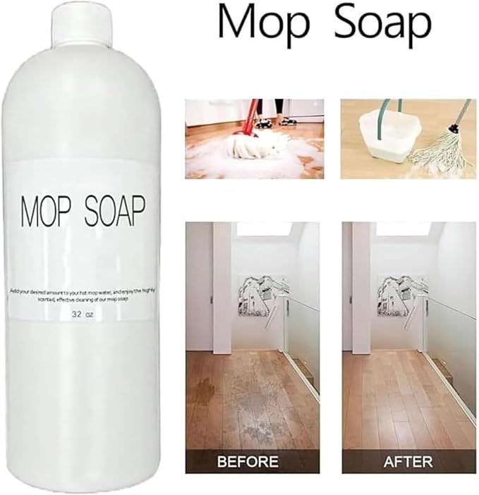 Mop Soap for Floor Cleaning, Highly Scented Brazilian Waves Floor Cleaner, 120ml Multisurface Bathroom & Kitchen Cleaner for Bathroom, Kitchen, Tile, Hardwood & Laminate Surfaces (1, 2Pcs)