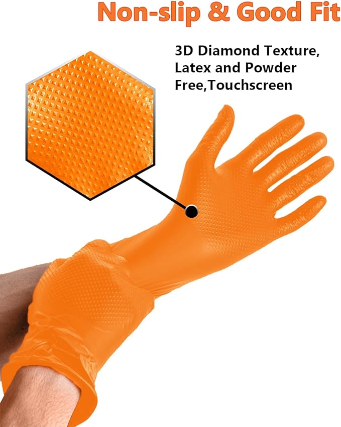 10 Mil Nitrile Gloves Disposable Heavy Duty Rubber Chemical Resistance Gloves for Mechanic
