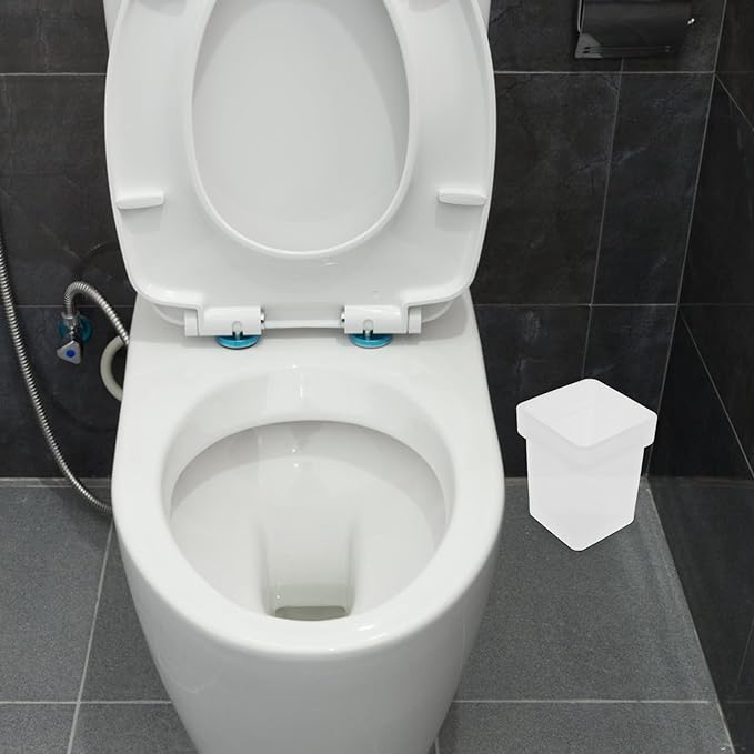 BESPORTBLE Toilet Bowl Brush Cup Ceramic Holder Square Matte Scrubber Brush Storage for Bathroom Cleaning Tool