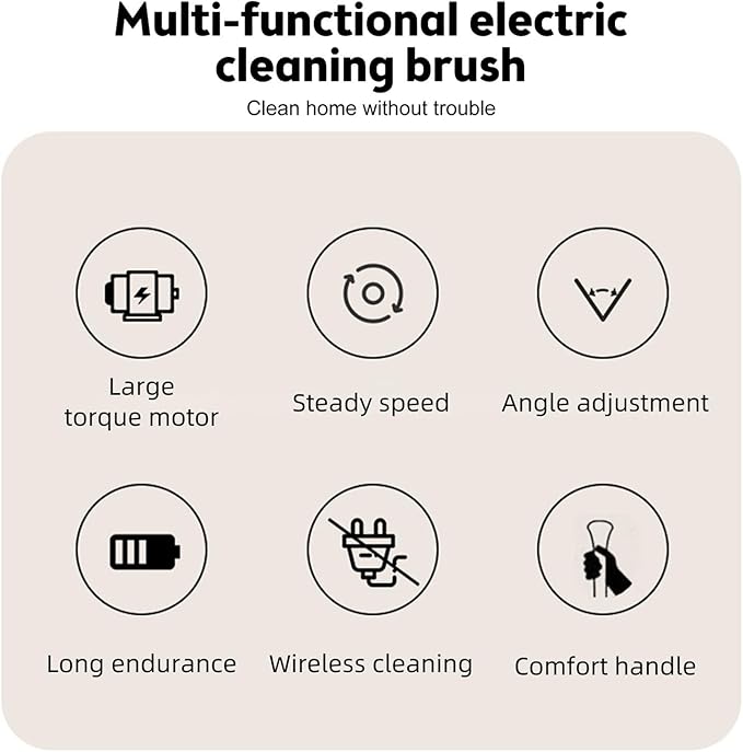 Cordless Electric Spin Scrubber, 9 Replacement Cleaning Heads IPX6 Dual Cleaning Brush with Extension Arm for Bathroom Bathtub Grout Tile Floor (9