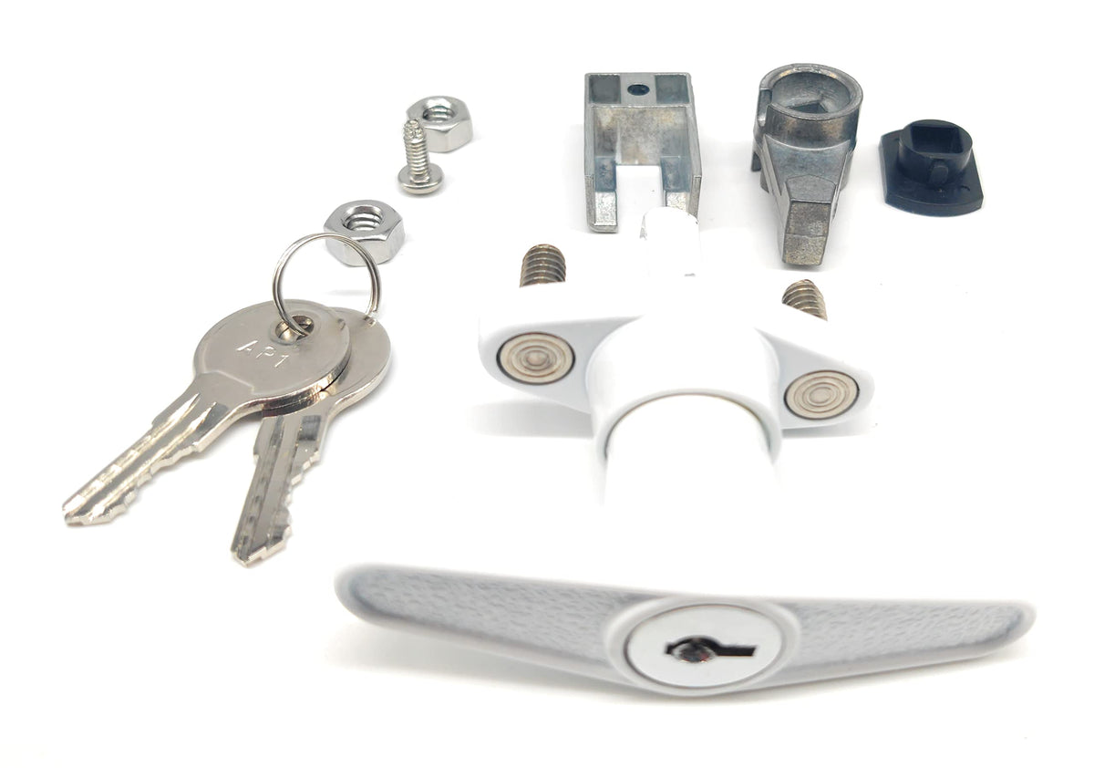 T-Handle Accordion Shutter Lock Kit, Includes 2 Matching Keys - Image 1