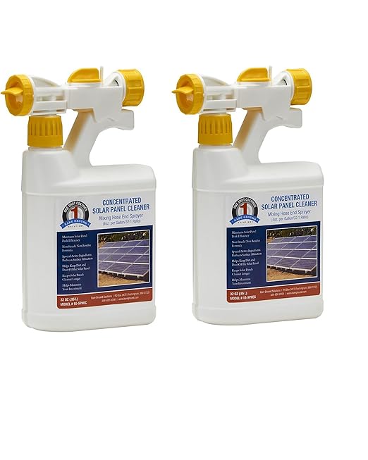 Bare Ground Winter Bare Ground Solutions One Shot 1S-SPCHEC Solar Panel Cleaner Concentrate with Hose-End Mixing Sprayer, 32 oz (1 Quart)- 2 PACK- MAKES 16 GALLONS