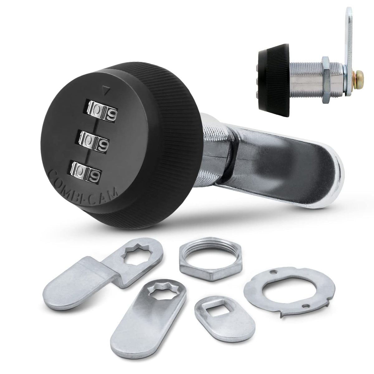 Combi-Cam Combinated Lock 7850R - Large Black Cam Lock | - Image 1