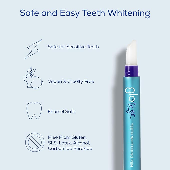 GLO Science Teeth Whitening Pen — Easy to Use, Safe & Effective Dentist Invented Whitening Treatment — Designed for Sensitive Teeth, Travel Friendly