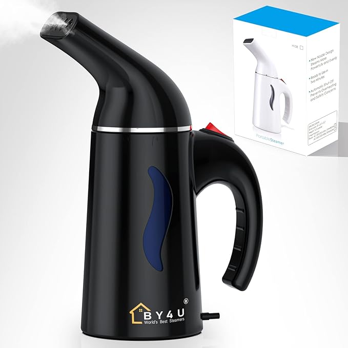Travel Size Steamer for Clothes,Handheld Garment Steamer for Hat,1lbs Lightly,40s Fast Heat-up,8 FT Power Cord,800W, Light Mini Steamer for Home, Office and Travel, Black