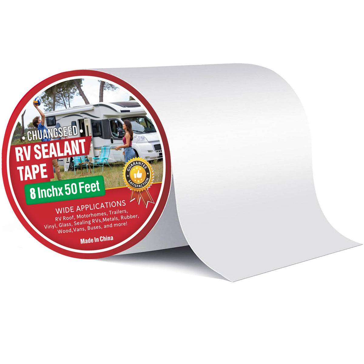 RV Roof Tape White, 8 Inch X 50 Feet - Image 1