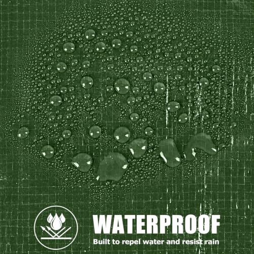 8x10 FT General Green Tarp, 8 Mil Tarp Waterproof - Image 6