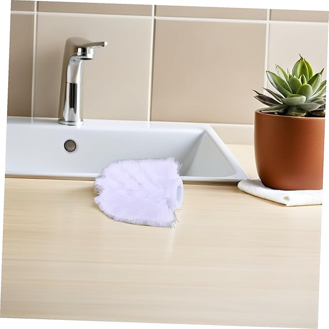CHILDWEET 10pcs Toilet Brush Refills with Stiff Dense Bristles for Deep Cleaning Compatible Replacement Heads for Toilet Bowl Brush Handles Plastic Construction for Home and Hotel Bathroom