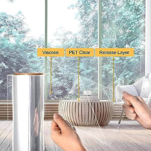 NIDOJP 4 Mil Clear Window Security Film, 17.5" x 6.5 ft Anti - Image 4
