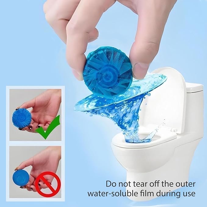 20 Count Automatic Toilet Bowl Cleaner Tablets, Bathroom Cleaning Tablets with Long-Lasting Formula, Toilet Cleaners