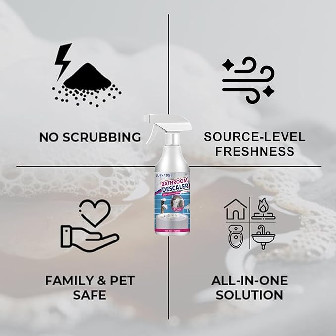 Stubborn Stains Cleaner - No-Scrub Foam for Tough Stains, Powerful & Safe on Multiple Surfaces Including Tile & Glass (5)