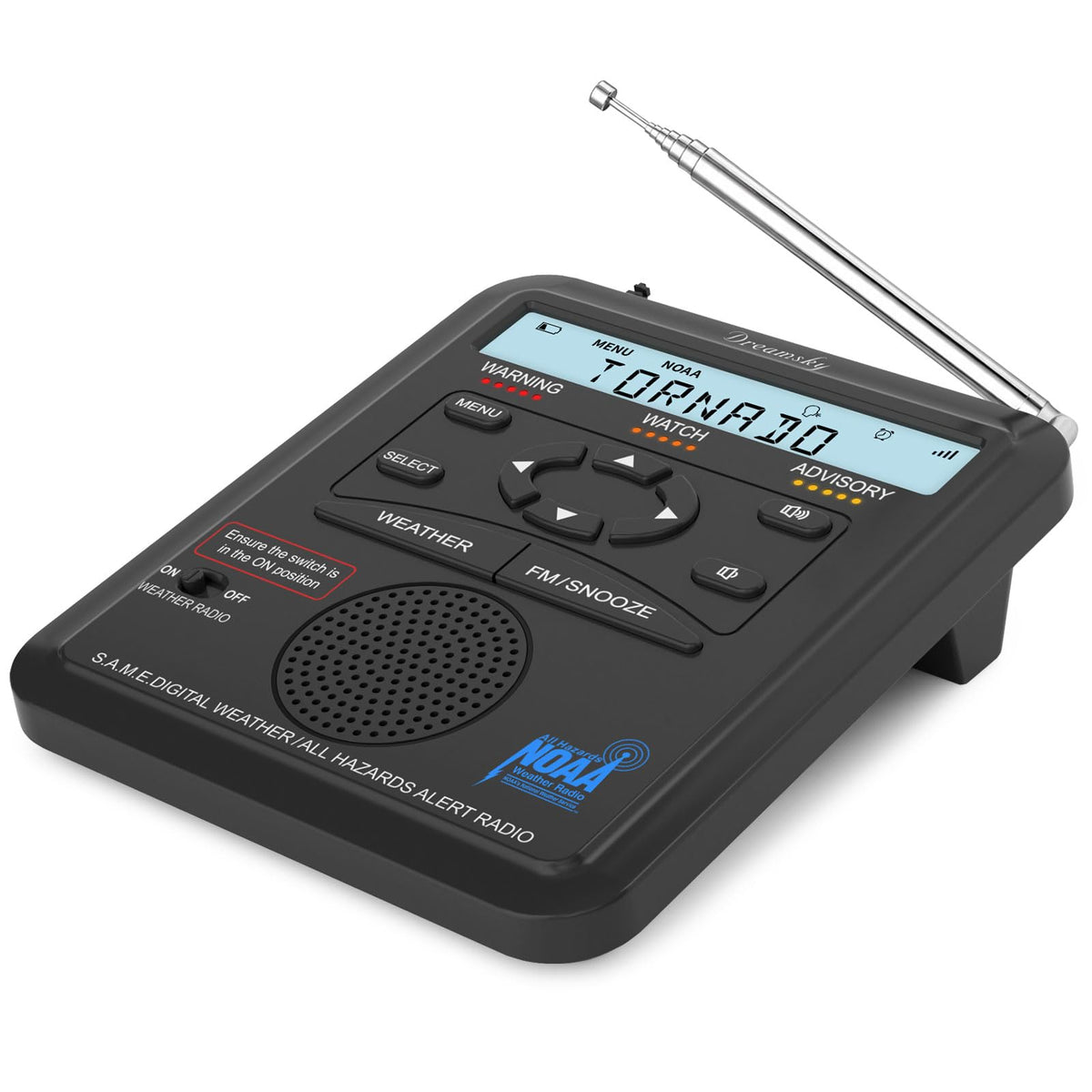 DreamSky Weather Radio NOAA Alert with Battery Backup & FM Radio - Image 1