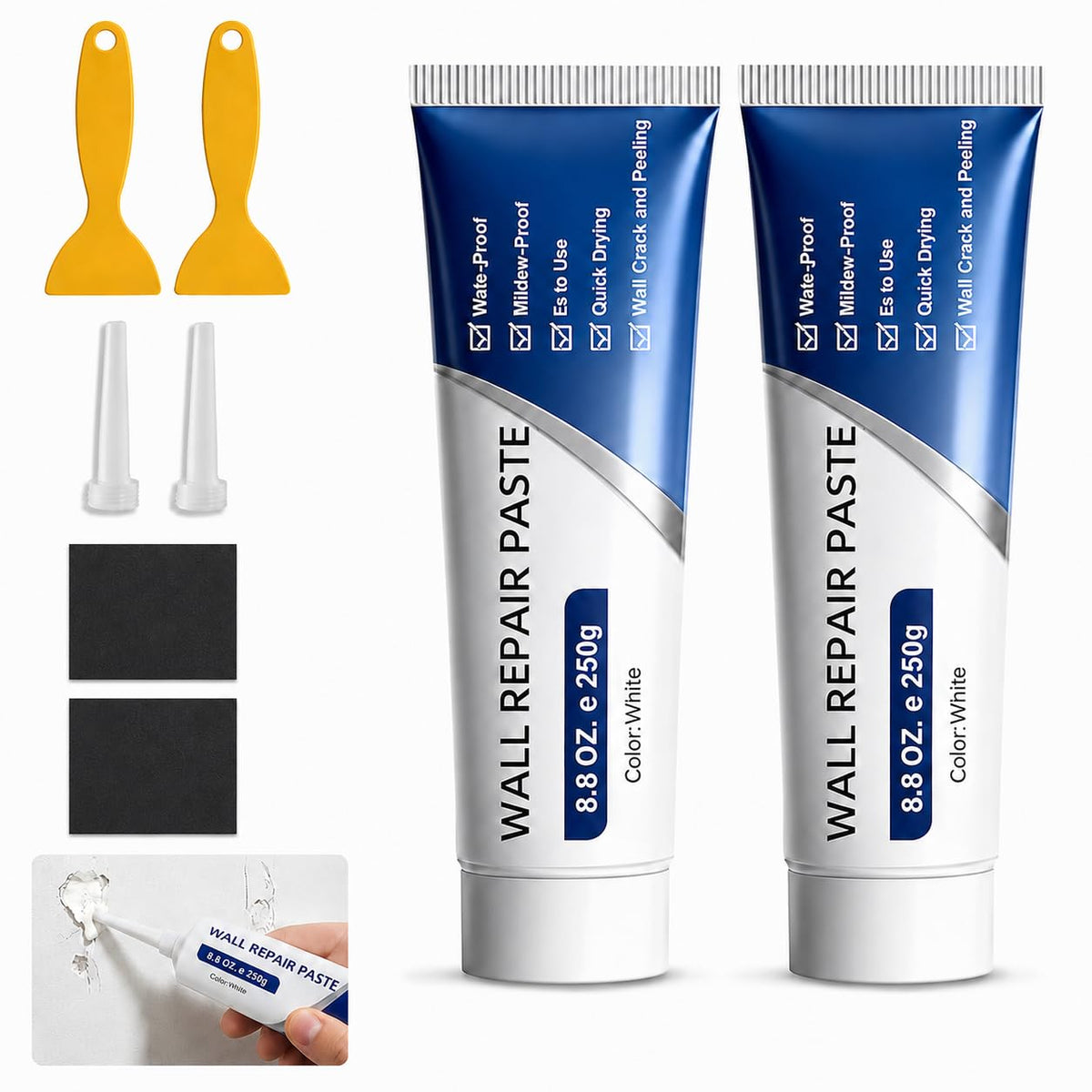 Wall Repair Paste Kit, 2 Pack 250g Wall Mending Agent | Home Repair - Image 1