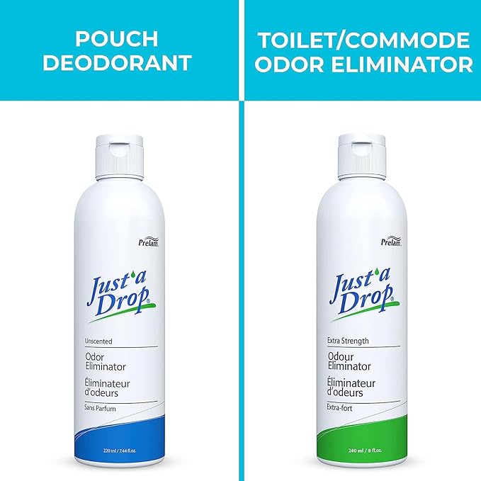 Prelam Just a Drop Odor Eliminator - Before You Go Toilet Freshener - Deodorizer Odor Eliminator - Toilet Drop Ins - Unscented - 7.44 oz
