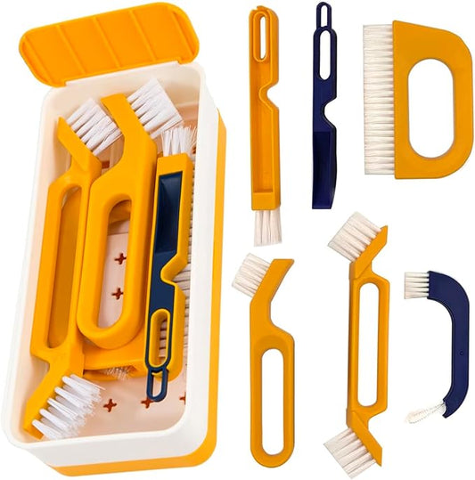 Gap Cleaning Brush Set Multifunction Groove Gap Cleaner Brush Handheld Household for Household Stoves Wall Corners Window Slots Cleaning Brushes Hard Bristles (Gap Brush Set)