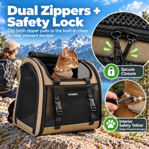 Dog Carrier Backpack for Small Dogs and Cats, Breathable - Image 6