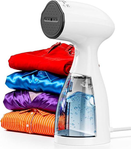 Handheld Steamer for Clothes Wrinkle Removes,110V to 220V Garment Steamer for Multiple Countries,1000W,Large Water Tank 450 ML,10 FT Power Cord,35s Fast Heating,30Min Auto Power-Off Safety Design