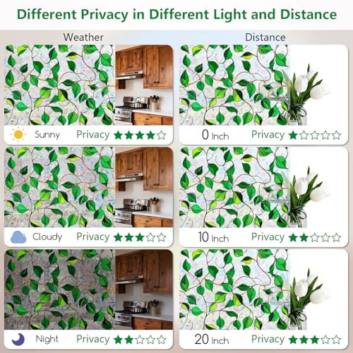 Kromapolis Window Privacy Film Rainbow Decorative Stickers, 17.5" - Image 5
