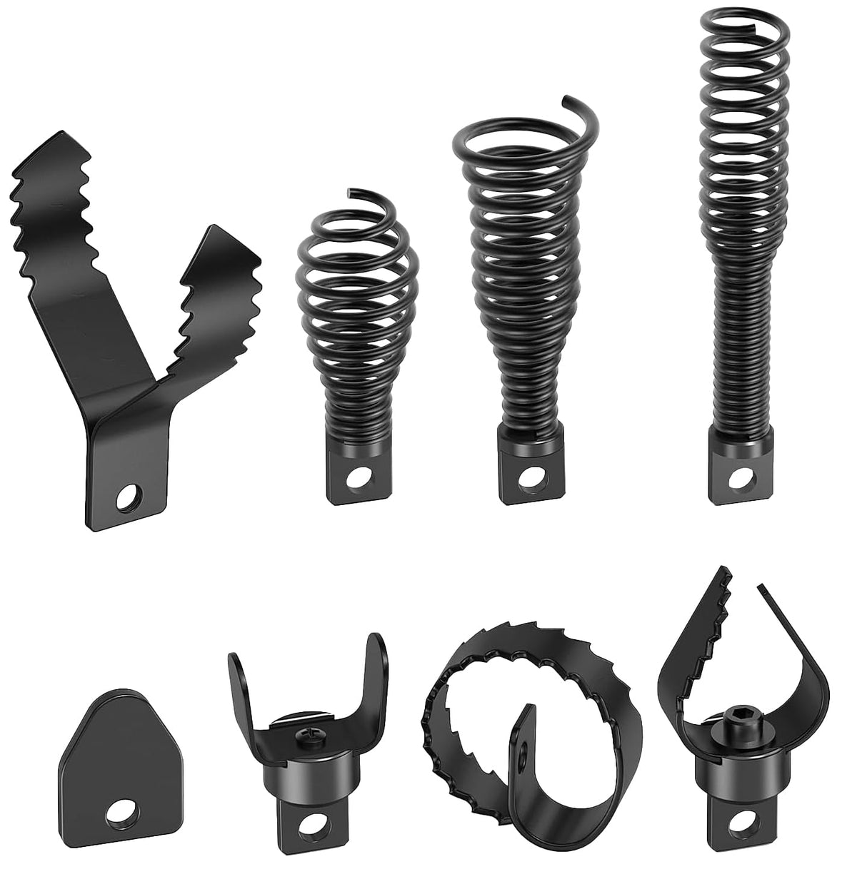 Drain Snake Drill Attachments,8-Piece Drain Cleaner - Image 1
