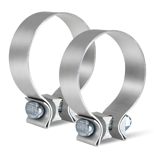 3” Exhaust Clamp, 2PCS Narrow Band Muffler Clamps - Image 1