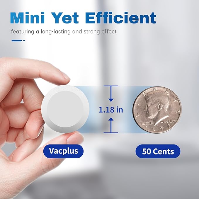 Vacplus Automatic Toilet Bowl Cleaner Tablets with Bleach - 20 Pack Deodorizer