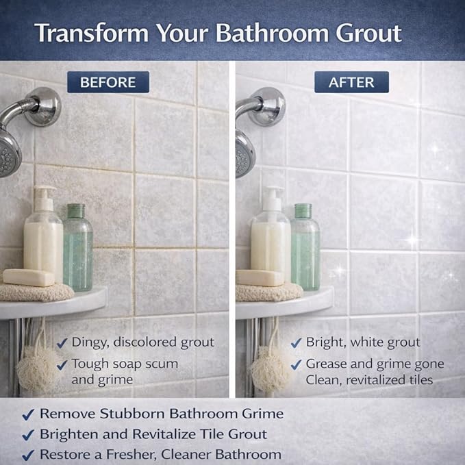 Fuller EZ Clean Grout Cleaner – Professional Strength Tile & Grout Cleaner Spray, Extra Heavy Duty Deep Cleaning Formula, No Mixing Needed, Removes Dirt & Stains, 32 fl. Oz (Refill Bottle)