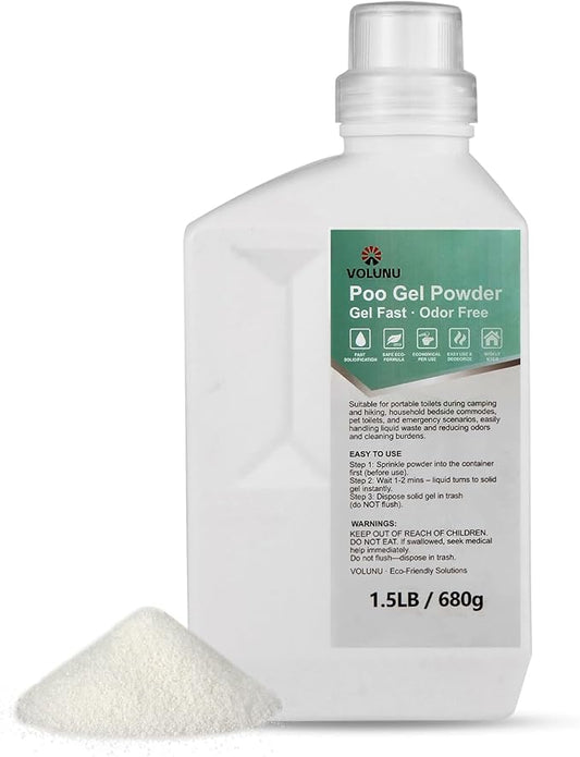 1.5LB/3LB Pee Powder Gel & Poo Gel Powder - Urine Solidifier & Odor Neutralizer Portable Toilet Powder & Camping Toilet Gel for Home Patient Care, Pet Accidents, Outdoor Travel Emergency Kits