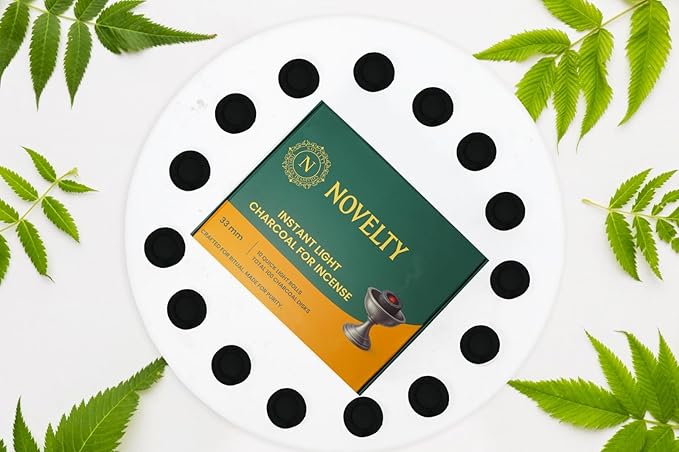 Novelty Quick Light Charcoal Discs – 100 Tablets (33mm) for Incense, Frankincense, Bakhoor & Resin Burners | Fast Lighting, Long Lasting & Clean Burning