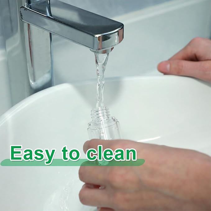 Sabary 60 Pcs Clear Airless Pump Bottles Refillable Cosmetic Travel Size Dispenser Vacuum Plastic Travel Bottles Empty Spray Pump Dispenser Liquid Toiletry Container(1.7 oz)