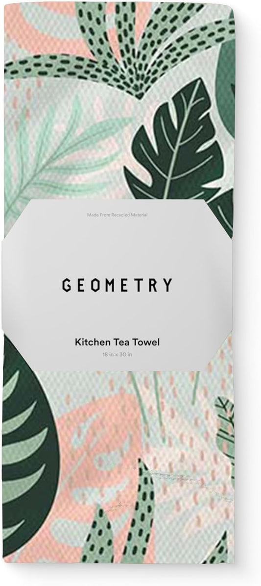 GEOMETRY Kitchen Tea Towels - Quick Dry Microfiber Dish Towels for Kitchen Diedre, 18" x 30" 1 Pack